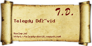 Telegdy Dávid névjegykártya