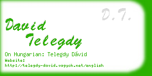 david telegdy business card