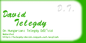 david telegdy business card